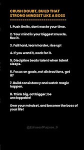 Crush Doubt, Build That Strong Mindset Like A Boss, #shortsfeed #shorts #shortvideo