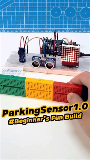 SunFounder Maker Education on Instagram: "Proximity Sensor + LED Matrix = Cool Distance Display!#ArduinoProjects #UltrasonicSensor #LEDMatrix #BuzzerAlert #DistanceSensor #DIYArduino #STEMEducation #ProximityAlarm #MakerCommunity #OpenSourceHardware"