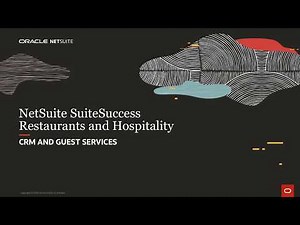 NetSuite SuiteSuccess for Restaurants and Hospitality: CRM