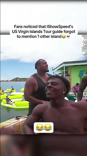 IShowSpeed’s US Virgin Islands Tour guide forgot to mention 1 other island😂💀 #ishowspeed