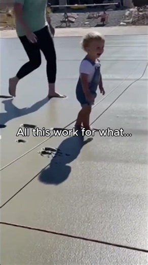 Concrete Chaos: Kid & Dog Tag Team The Wet Cement! (AI)