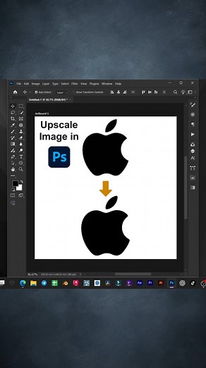 Upscale image in Photoshop #tricks #tips #photoshop | Junior-Designer-I