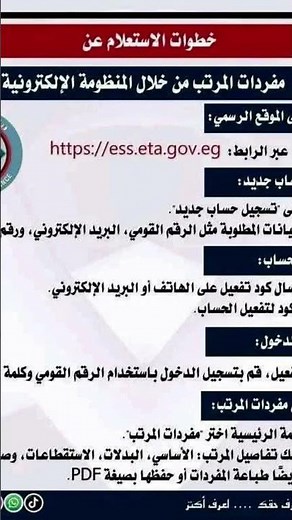 خطوات الاستعلام عن مفردات المرتب من خلال المنظومه الالكترونيه #المراجع_المصرى