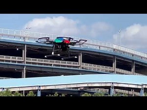 セコムの新型セキュリティドローンのデモ 格納庫から発進して巡回監視 SECOM's new security drone DEMO launches from hangar and patrols