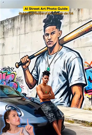 Création de photos IA de voitures de sport avec graffiti