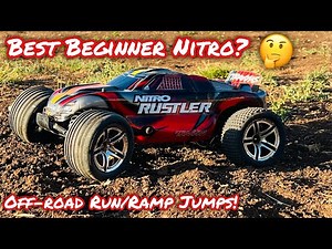 Traxxas | Nitro Rustler | off-road run and ramp jumps!