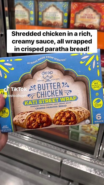 Delicious Butter Chicken Kati Street Wraps at Costco