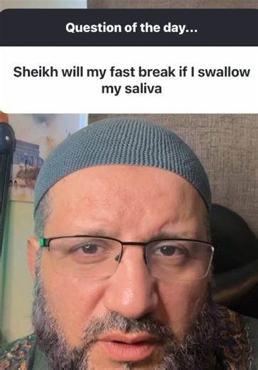 Will my fast break if I swallow my saliva? No, unless you make saliva juice in a cup and drink it....nasty.... #islam #Ramadan #fast #saliva #juice