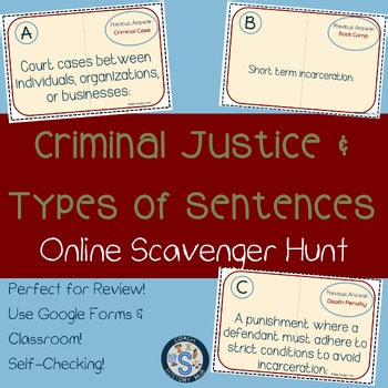 Criminal Justice Digital Centers Interactive Scavenger Hunt Game Activity