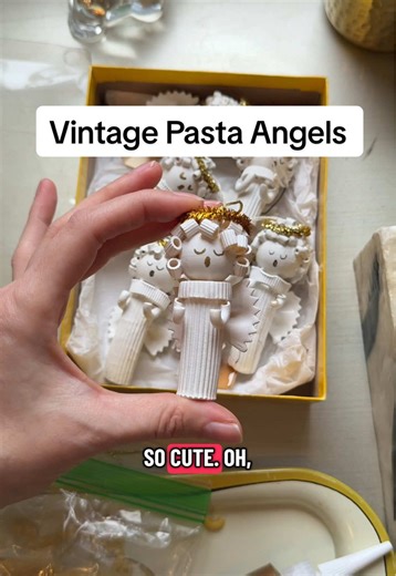 DIY Vintage Pasta Angels Christmas Ornaments