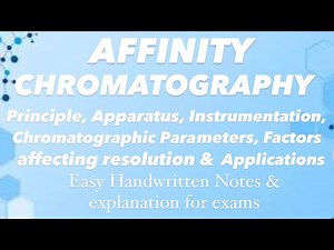 Affinity Chromatography easy notes & explanation Modern Pharmaceutical Analytical Techniques #mpharm