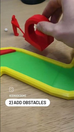 Part 2 of modular 3D printed desktop Mini Golf
