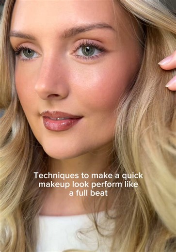 Makeup techniques that will make a quick makeup look perform like a full beat #makeuptips #makeuptutorial