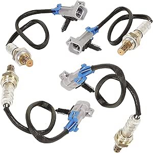 2 Pairs Upper and Lower Oxygen Sensors Compatible with Chevy 2003 2004 2005 Avalanche 1500,Silverado 1500,Suburban 1500,Tahoe 5.3L V8,Replaces#234-4668 75-3047 213-3237 OS2240,Set of 4pcs