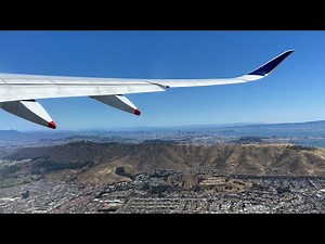 Singapore Airlines Airbus A350-900 Pushback, Taxi and Takeoff from San Francisco (SFO)