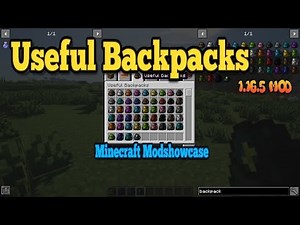 Minecraft 1.16.5 - Useful Backpacks Mod