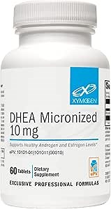 XYMOGEN DHEA 10 mg - Micronized DHEA to Support Healthy Androgen and Estrogen Levels & Adrenal Support - Dehydroepiandrosterone Supplement for Women & Men (60 Tablets)