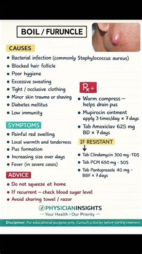 Boil (Furuncle) Explained | Causes, Symptoms & Treatment #‪@PhysicianInsights‬ #viral #reels #like