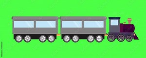 greenscreen video to create an animation of a train running on the rails