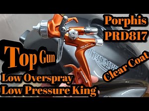 Porphis PRD817 Spray Gun, Low Pressure, Low Overspray, Low Air Consumption V Tip PRD815