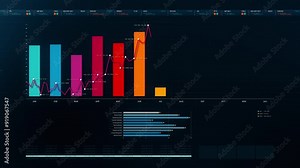 Dynamic data visuals for business info graphics, animated charts, and data-driven insights for a business meeting mock-up. Explore the world of trading, stock exchanges, and crypto