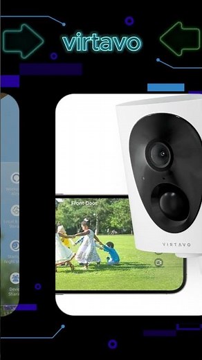 Remote Access Virtavo Wireless Outdoor Security Camera | Rechargeable Battery and Home CCTV System