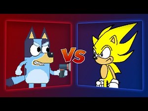 MUGEN Battle - Bluey vs Super Sonic