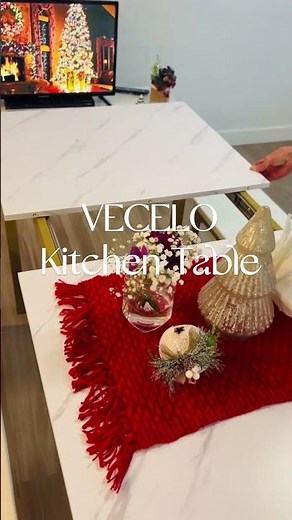 Have a sweet dine on VECELO 3-Piece 63" Extendable Kitchen Table with Benches #home #kitchen #table