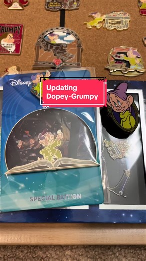Dumpy Grumpy board?! 😂😂😂 I guess Dopey and Grumpy are now better known as Dumpy! 😂😂😂 #disneypins #dopey #grumpy #pincollection #pinasmr