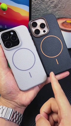 Chic Lychee Patterned Leather Phone Case for iPhone 16