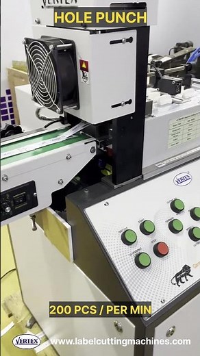 Hole Punch Ultrasonic Label Cutting Machine - Vertex