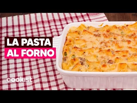 PASTA AL FORNO BIANCA: la ricetta FACILE con ragù bianco, besciamella e piselli 😋