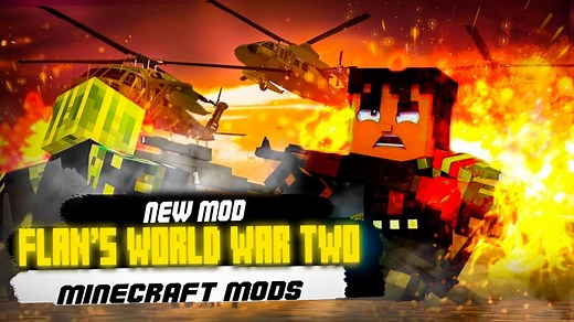 Minecraft mods Review - Flan’s World War Two Pack