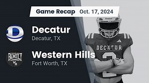 Football Recap: Decatur Falls Despite Big Games from Jake Milligan and Jed Ross