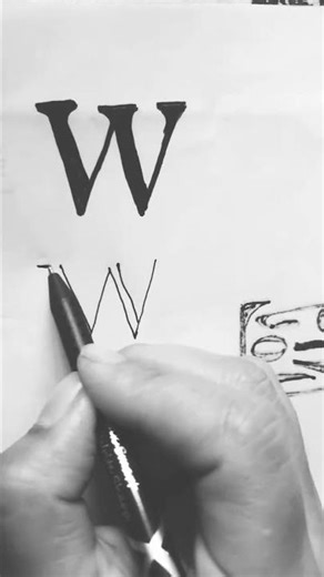 Letter design is W ,how to design the capital letter W.