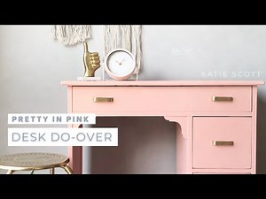 PAINTING A VINTAGE DESK | Before & After with Behr Chalk Paint
