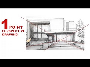 How To Draw a Modern House in One Point Perspective!