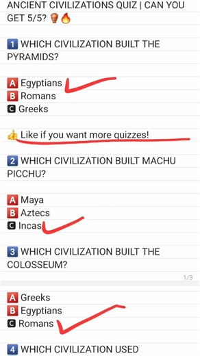 Ancient Civilizations Quiz | Can You Get 5/5?
