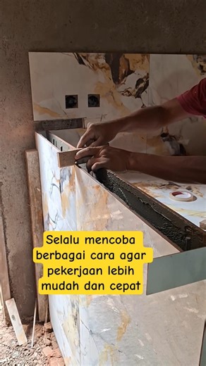 akal akalan tukang pasang keramik mini bar #tricks #diy #education
