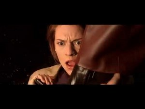 Kristanna Loken high heeled boot on Claire Danes chest, Terminator 3