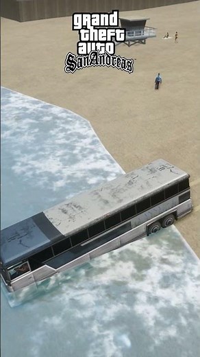 Escaping Cops by Hiding BUS in Water in Every GTA Game! 😱🚓🌊 #gta #rockstar