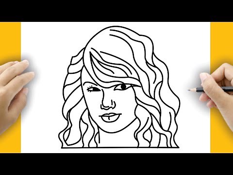 How to draw taylor swift face easy step by step | Taylor swift drawing