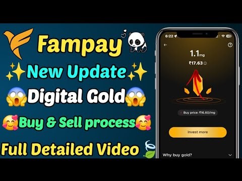 Fampay digital gold investment kaise kare | Fampay gold buy and sell full process | gold investment