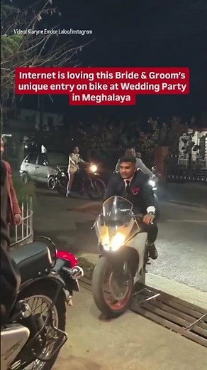 Internet is loving this Bride & Groom's unique entry on bike at Wedding Party in Meghalaya