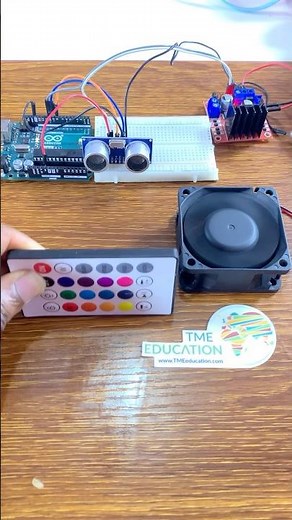 Contrôle de la vitesse d’un moteur DC avec Arduino à l’aide d’un capteur ultrasonique #arduino #