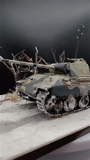 Panther Ausf.G with Zimmerit ❄️ #shorts #hobby #scalemodel #diorama #ww2