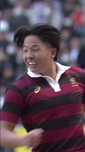 早稲田大学服部亮太選手の準決勝での先制トライ🏉 #大学ラグビー