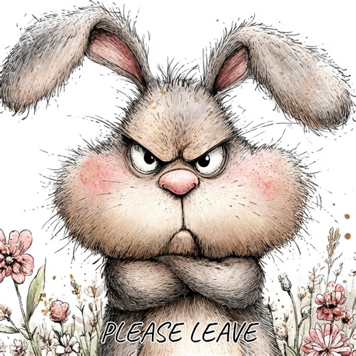 Funny Grumpy Rabbit Tee,please Leave Bunny Shirt - Etsy