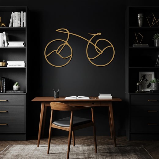 Décoration murale en métal pour vélo, décoration de vélo minimaliste, tenture murale de vélo moderne, design sportif géométrique, cadeau pour les cyclistes et les amateurs de fitness - Etsy France
