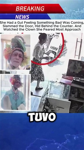 She Had a Gut Feeling Something Bad Was Coming, Slammed the Door, Hid Behind the Counter… And Watched the Clown She Feared Most Approach.#scary #cctv #horror #spooky #creepy